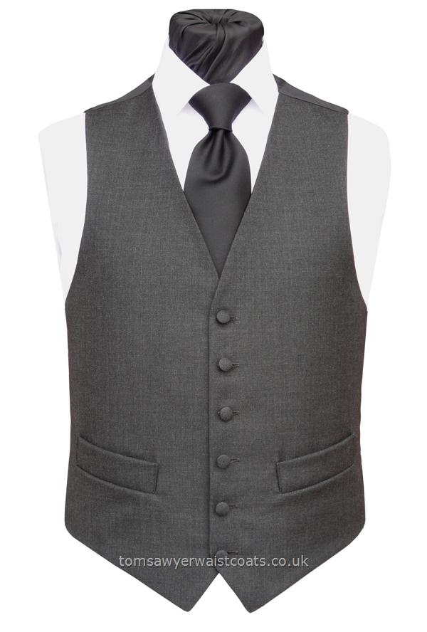 Wedding Waistcoats : Grey Waistcoats : Classic Charcoal Grey Waistcoat