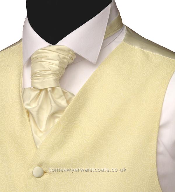 Wedding Waistcoats : Beach Wedding Waistcoats : Featured Neckwear - Ivory Silk Pre-Tied Scrunchie