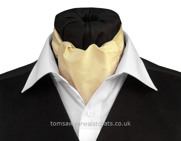 Neckwear : Day Cravats (Self-tie) : Saffron Silk Day Cravat (Self-tie)