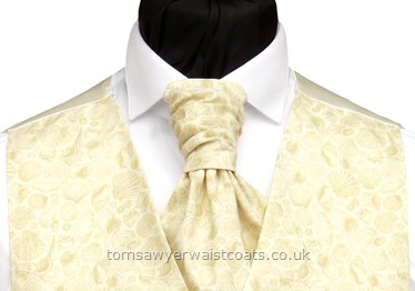 Featured Neckwear - Cream/Natural Shell Pre-Tied Scrunchie