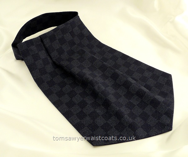 Neckwear : Papworth Pre-Tied Day Cravats : Knoxville Navy Dotted SquaresPapworth Pre-tied Day Cravat