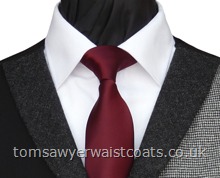 Order the featured neckwear here. Our picture shows the following:- Style- Necktie- Colour- Burgundy (F4)- Fabric- Satin-