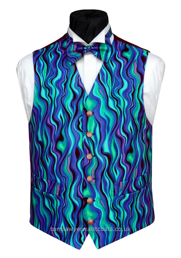  : Hot Offers! : Blue Wave Waistcoat 36" Chest
