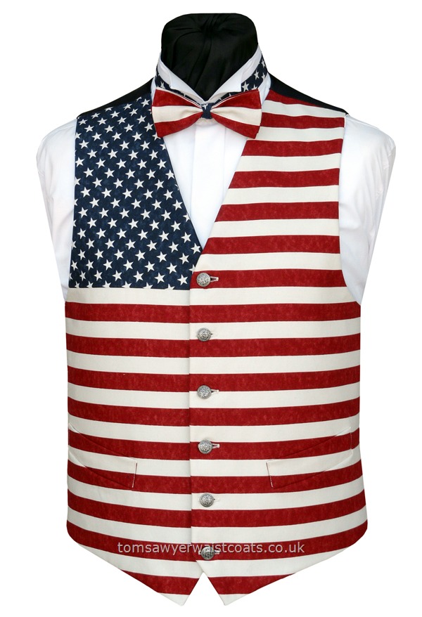 Fun Waistcoats : More Fun Waistcoats : Stars 'n' Stripes American Flag Waistcoat