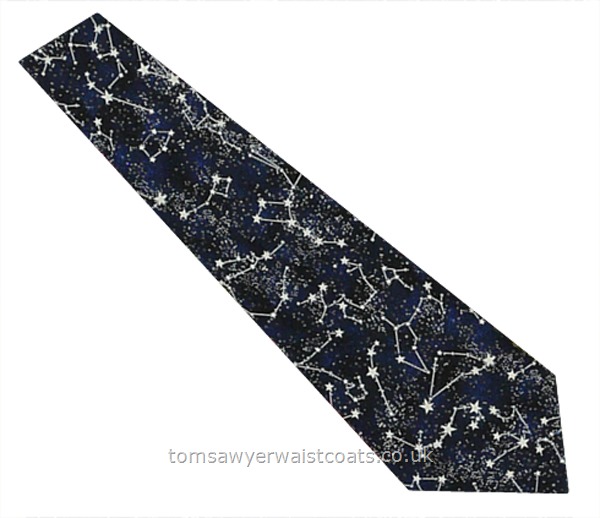 Neckwear : Neckties (Self-tie) : Constellations Cotton Necktie