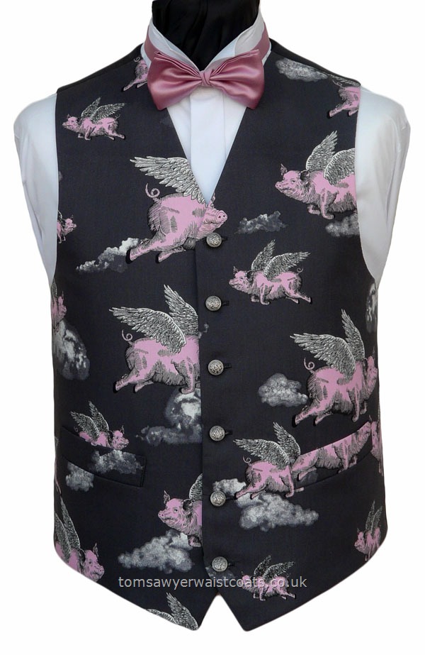  : Hot Offers! : If Pigs Could Fly Waistcoat 42" Chest