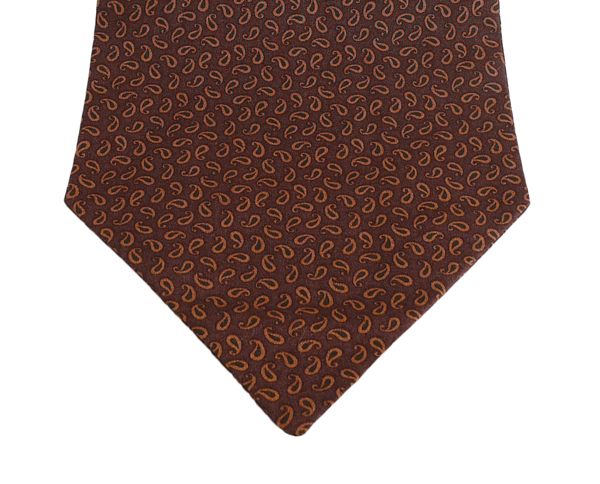 Neckwear : Day Cravats (Self-tie) : Princeton Aubergine paisley Cotton Day Cravat (Self-tie)