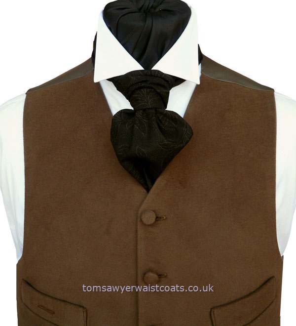 Traditional Waistcoats : Steampunk Waistcoats : Featured Neckwear - Brown & Black Pattern Day Cravat