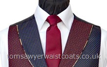 Traditional Waistcoats : "The Totnes Collection" waistcoats : Featured Neckwear - Burgundy Satin Necktie