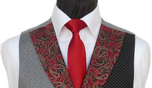 Featured Neckwear -  Scarlet Red Satin Necktie