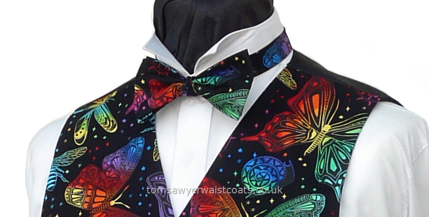 Fun Waistcoats : Fun Waistcoats : Dragonflies and other insects Pre-Tied Bowtie